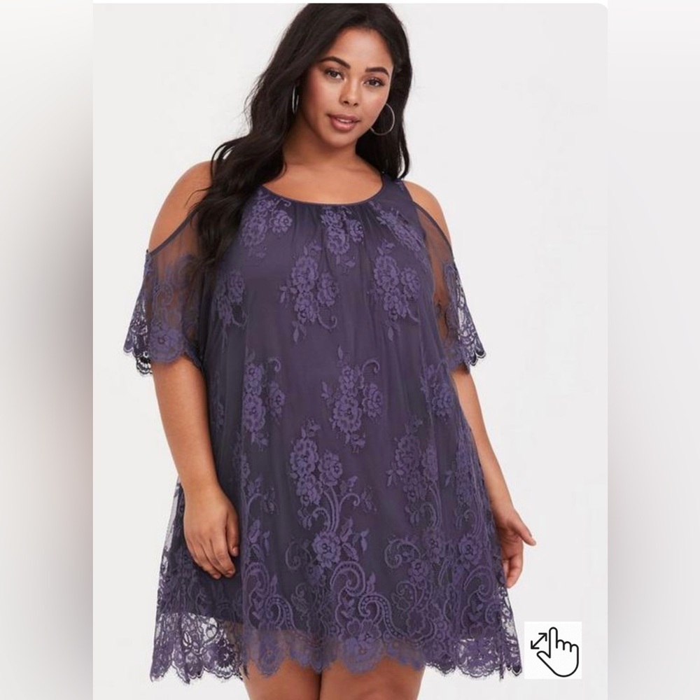 Torrid trapeze cold shoulder dress size 3 24w plus size